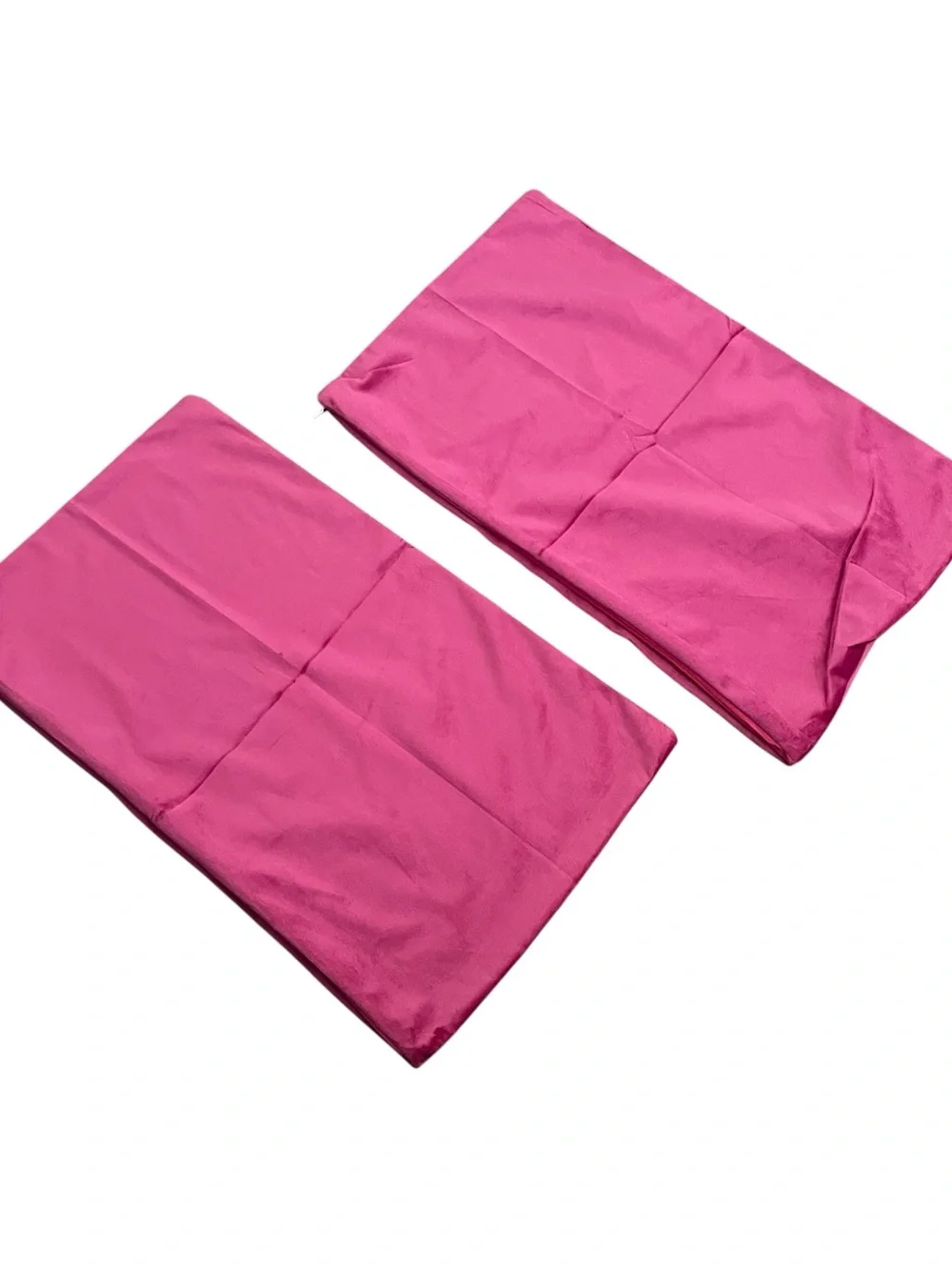 NWT! Hot Pink Velvet Throw Pillow Set of 2 Rectangular Covers